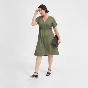 Everlane Japanese GoWeave Light V-Neck Dress NWOT